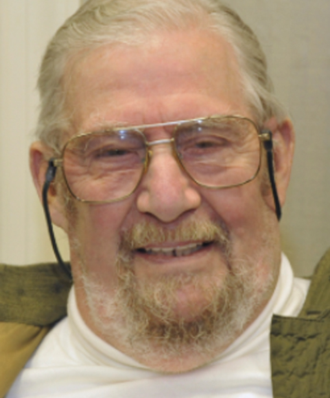 Smiling elderly man with glasses