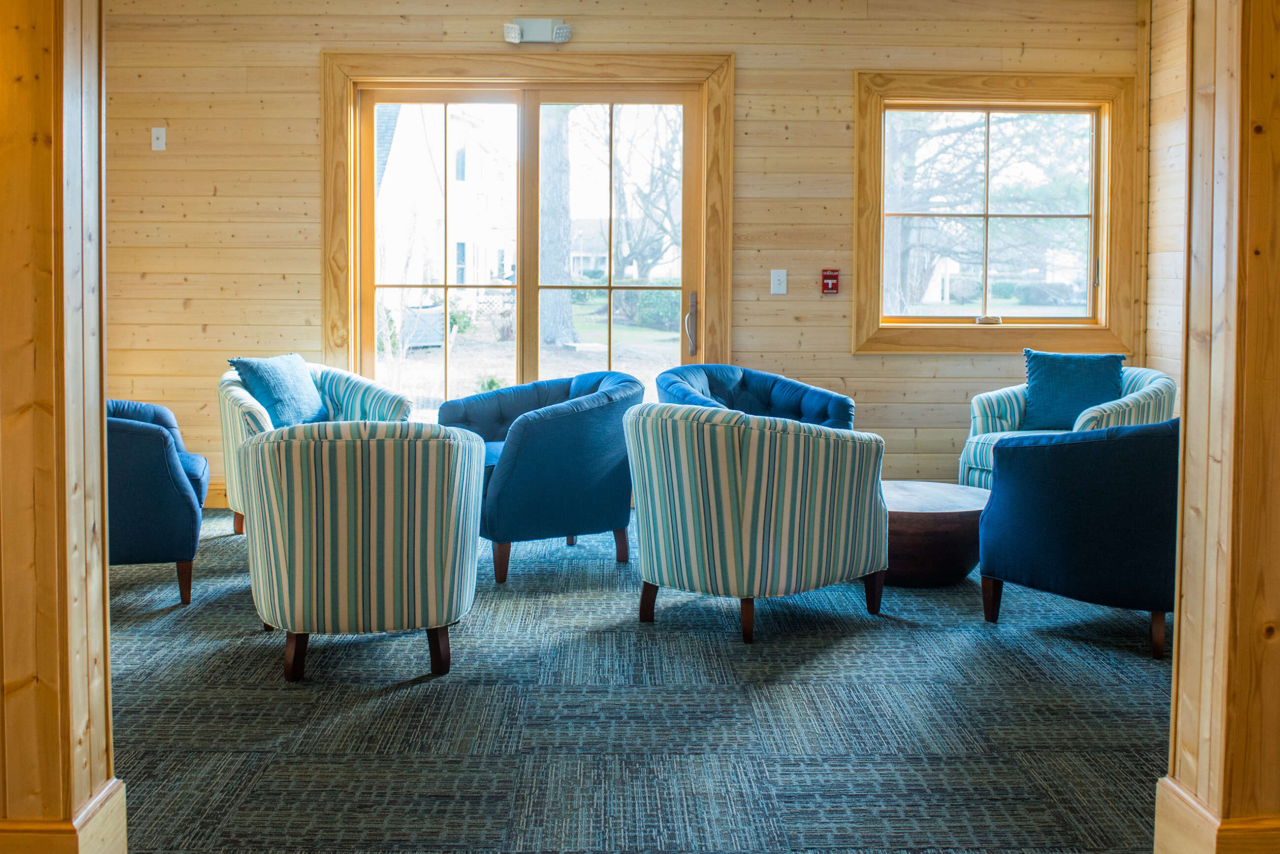 Cozy seating area in a facility interior