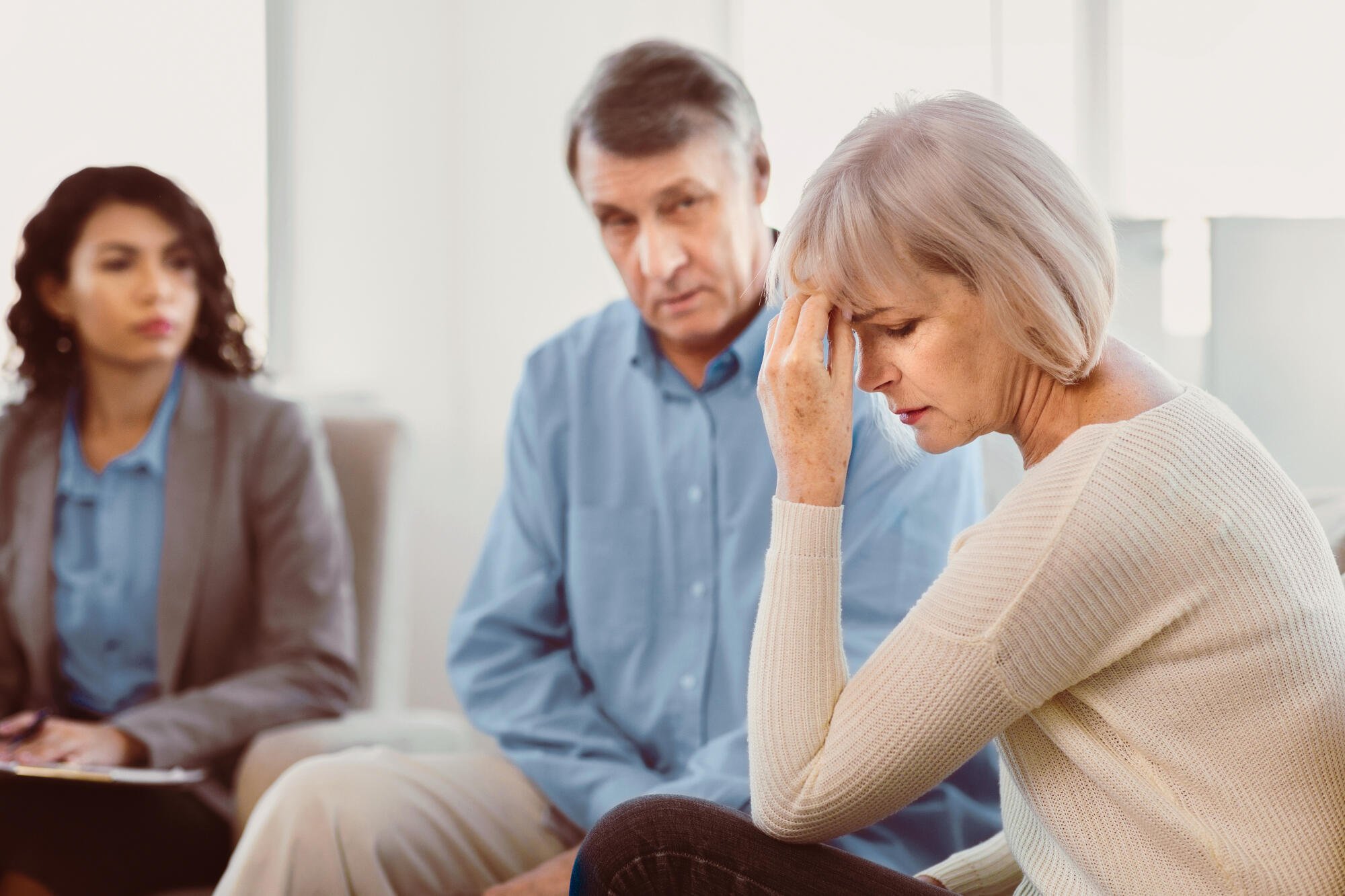 Residents engaged in a group discussion