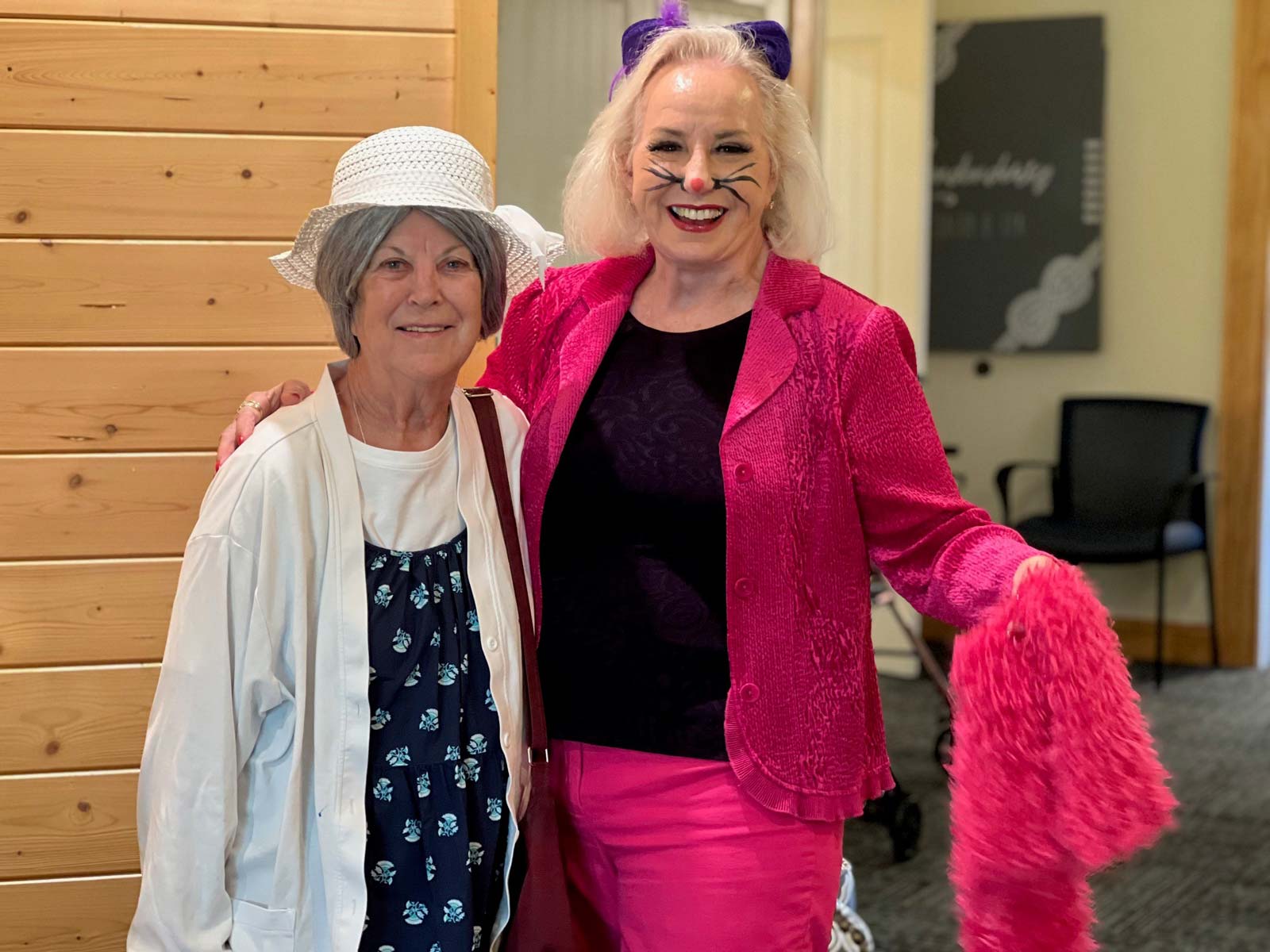 Residents enjoying a themed event in the common area