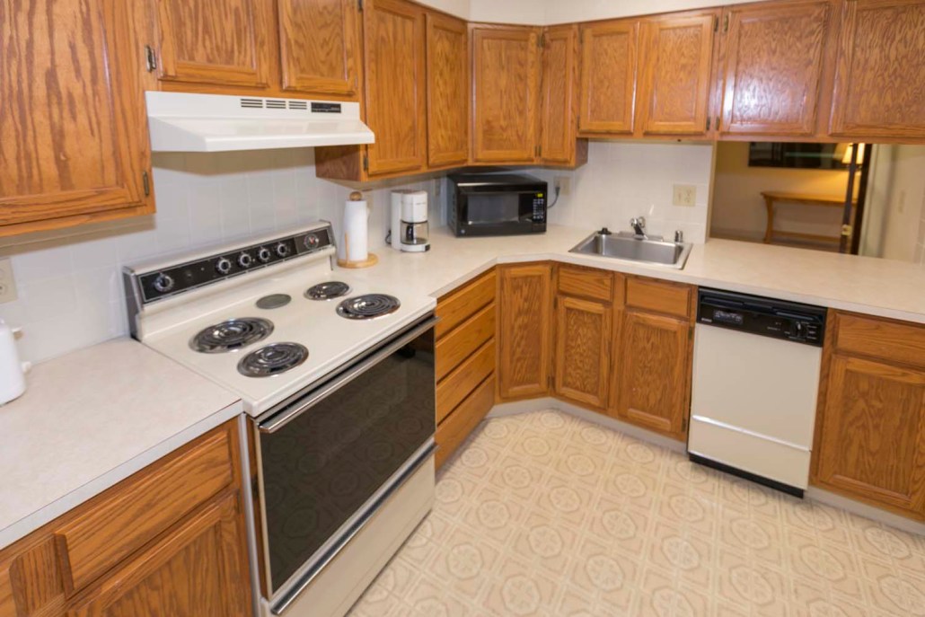 A view of a well-equipped kitchen in a resident unit
