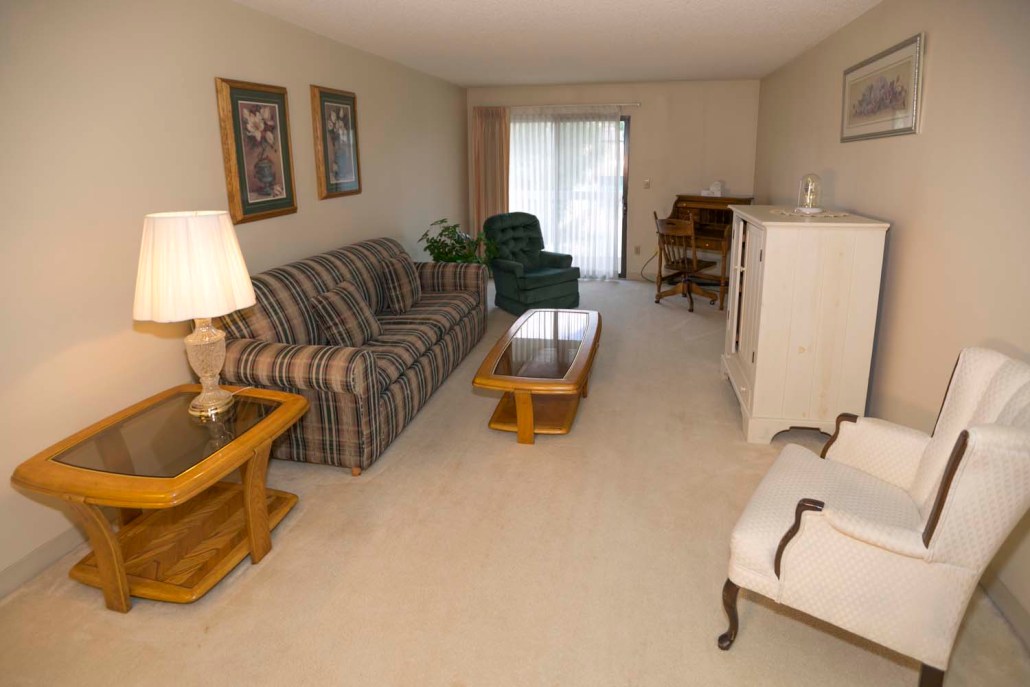 Interior of a cozy resident room with furnishings