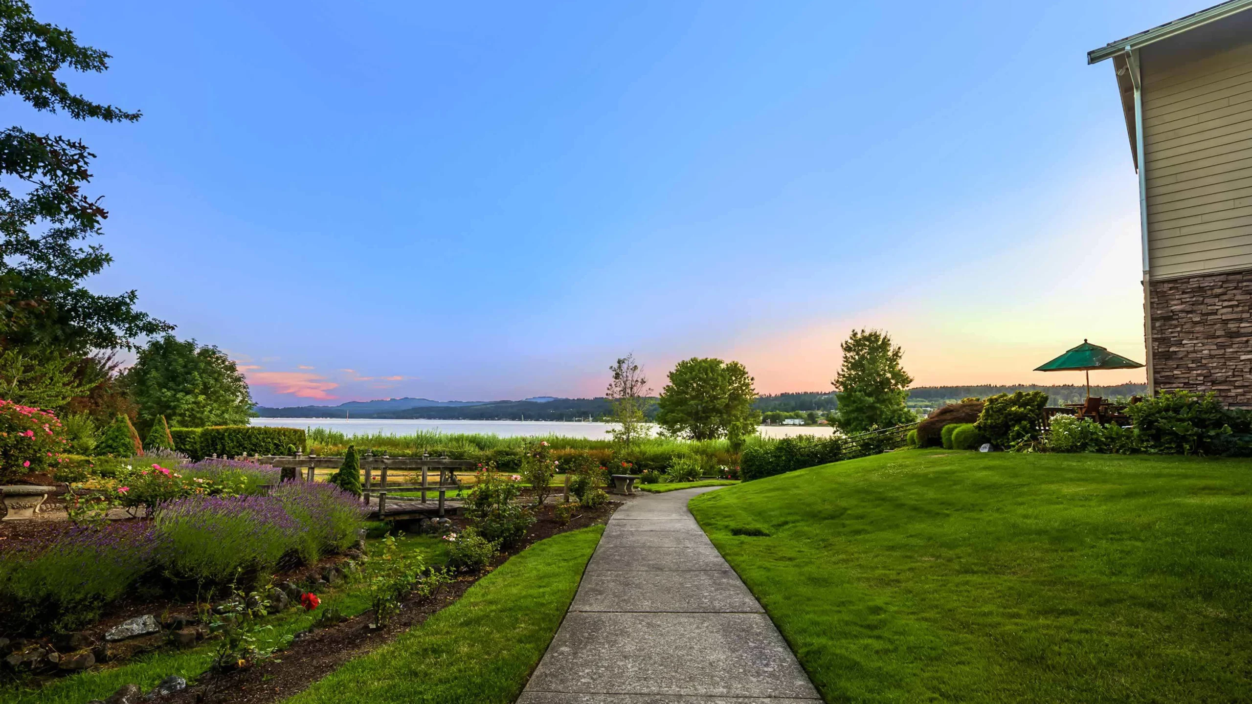 Pathway leading to outdoor area with scenic view