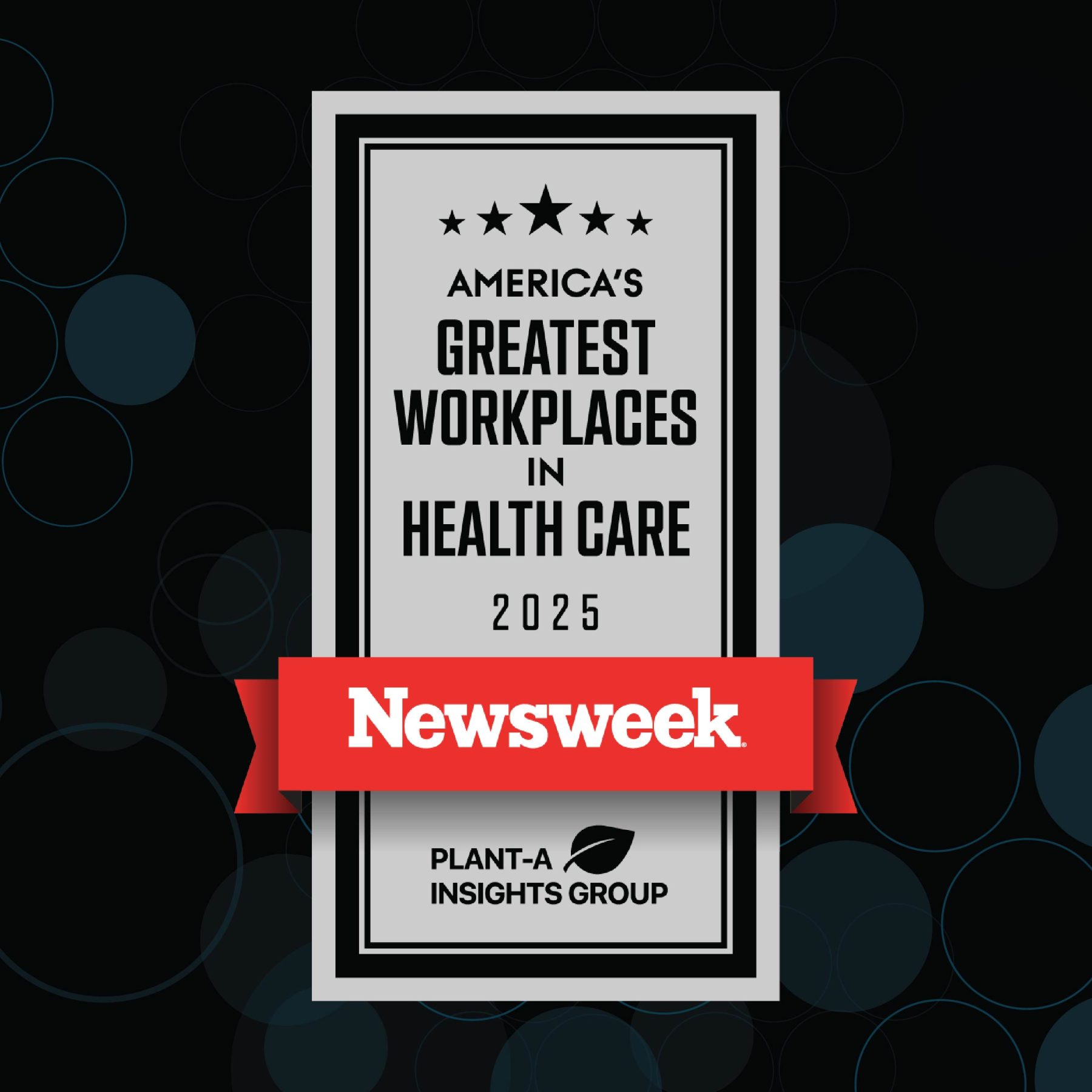 Award badge for a workplace in health care