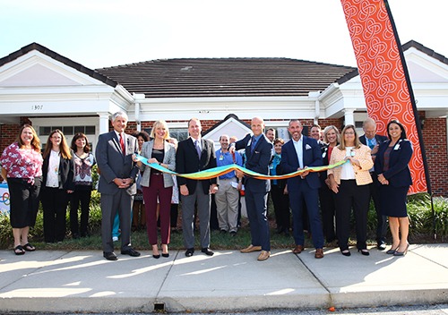 Ribbon-cutting ceremony at Covenant Care Center.