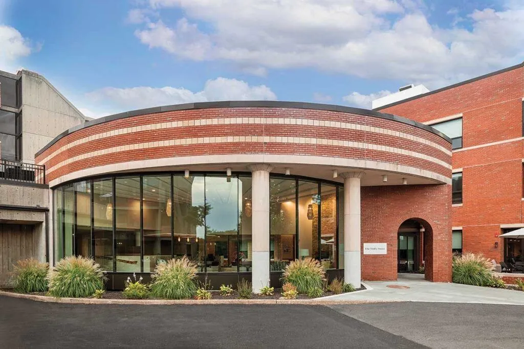 Exterior view of the RiverSpring Living facility