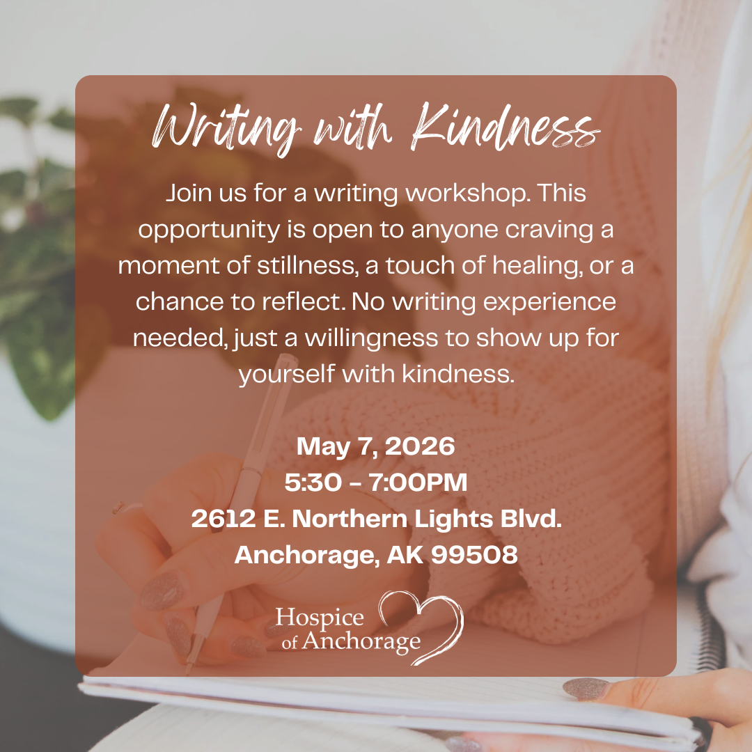 Promotion for a writing workshop event at a senior care facility.
