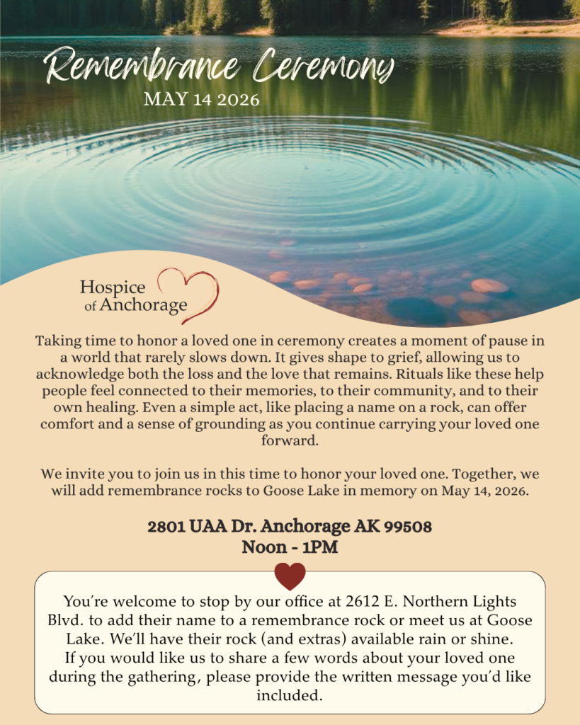 Ceremony announcement for a memorial event