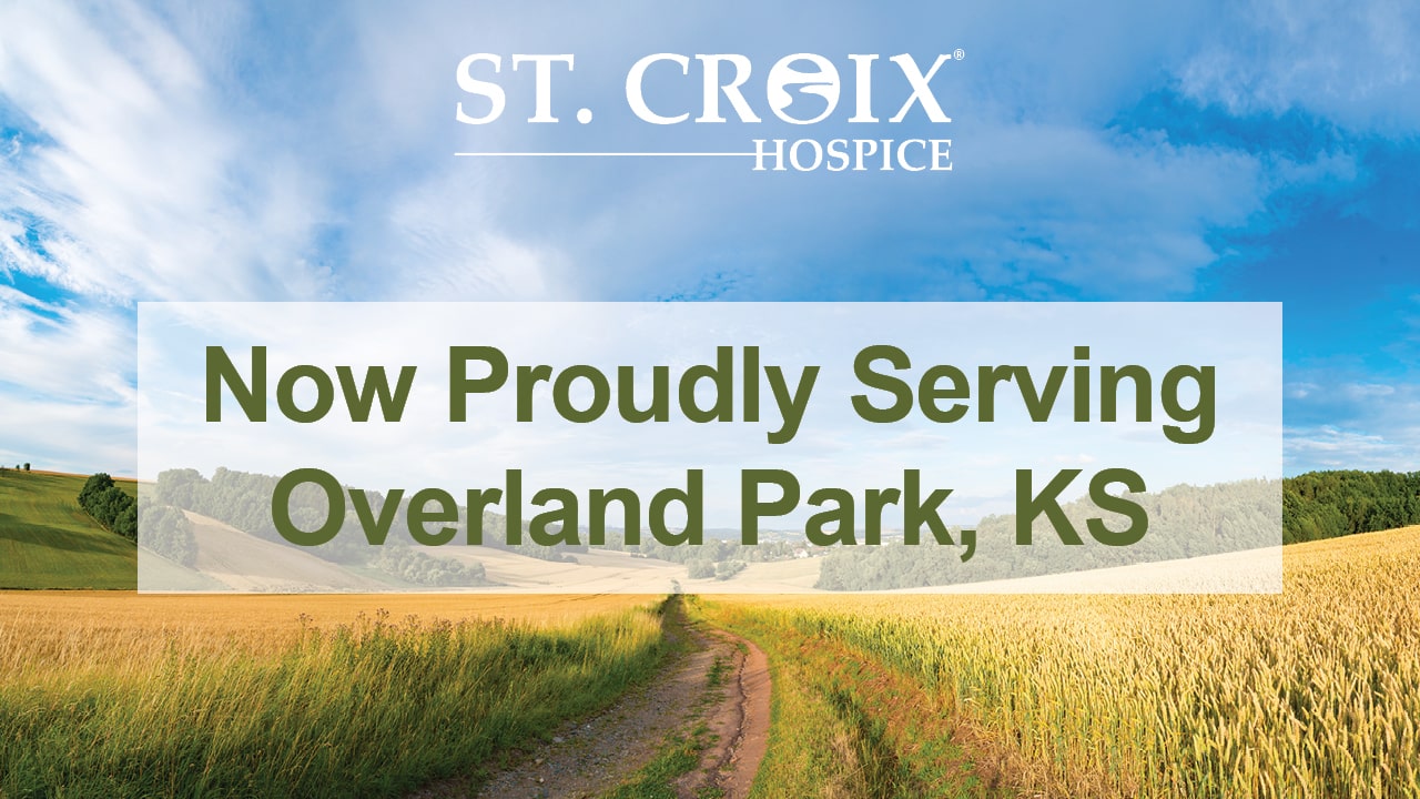 Logo of St. Croix Hospice with countryside background