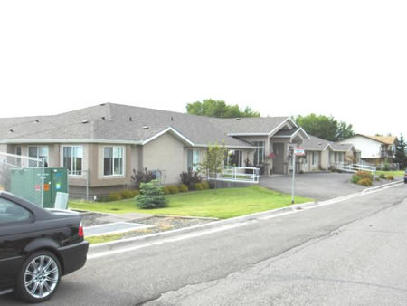 Exterior view of a nursing home facility.