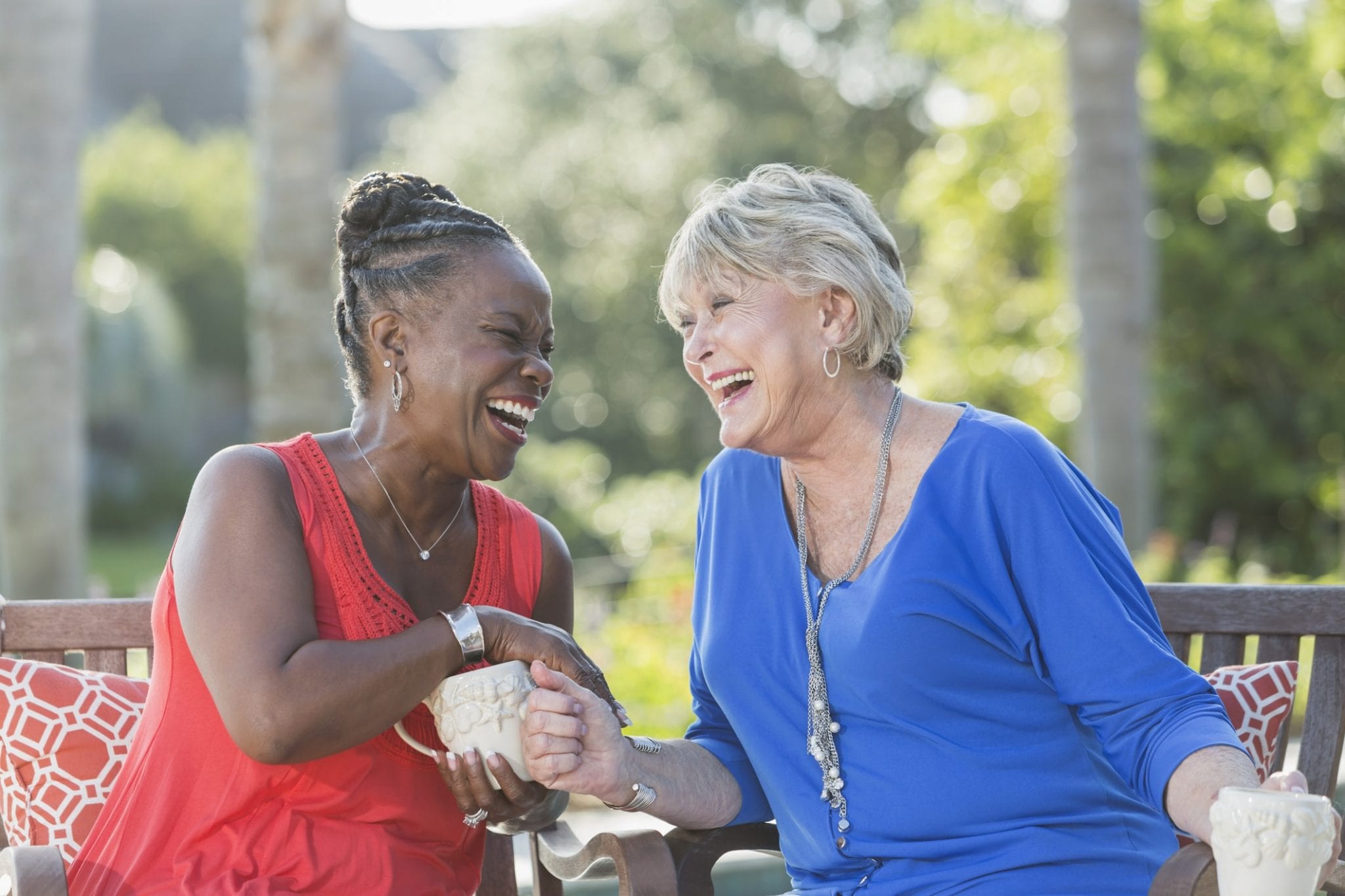 Two women enjoying time together outdoors