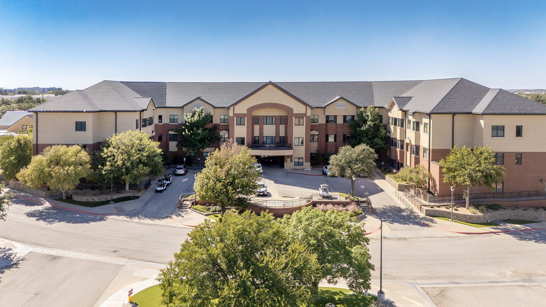 Exterior view of the assisted living facility.