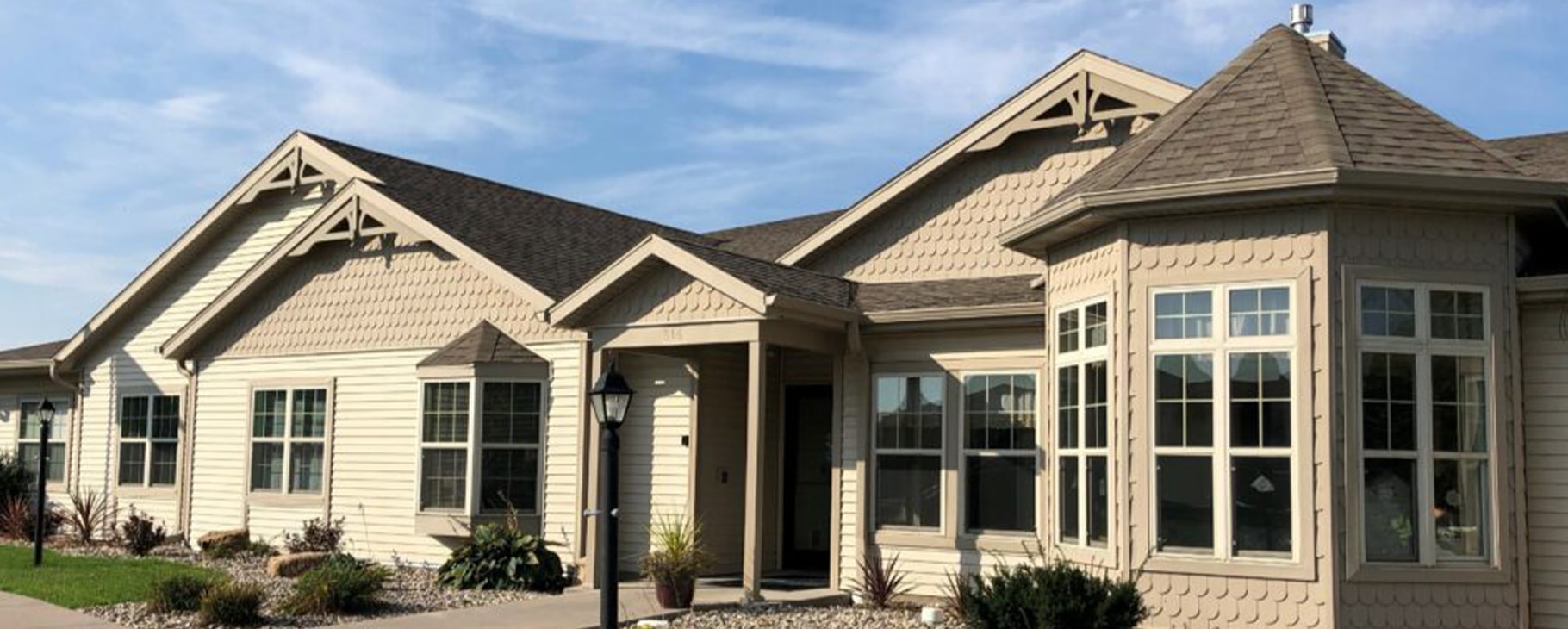 Exterior view of a senior living facility