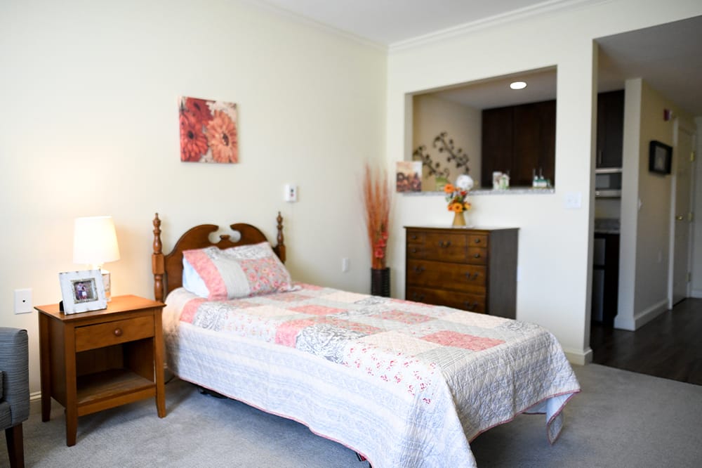Cozy private room with a bed and decorations