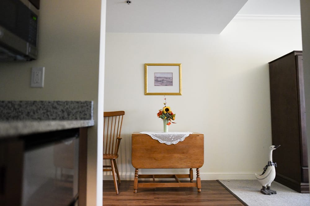 Cozy interior of a resident's room with decorative elements