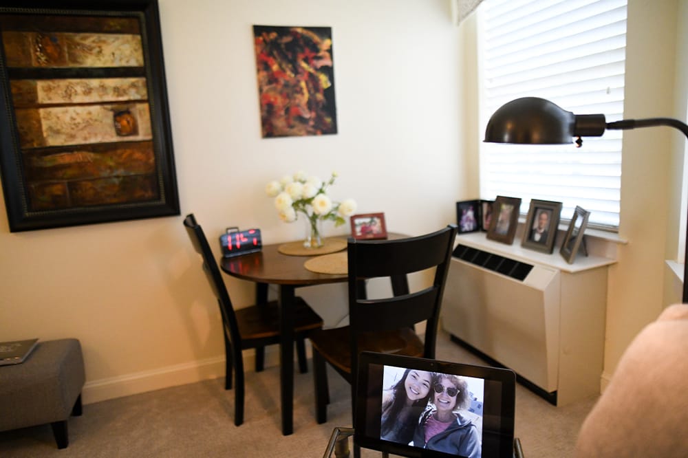 Cozy interior of a living space with personal photos