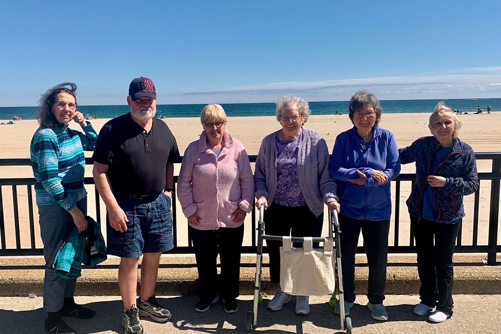 Residents enjoying a day at the beach