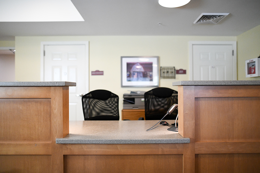 Reception area of assisted living facility