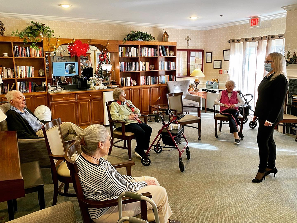 A group activity session in the facility's common area