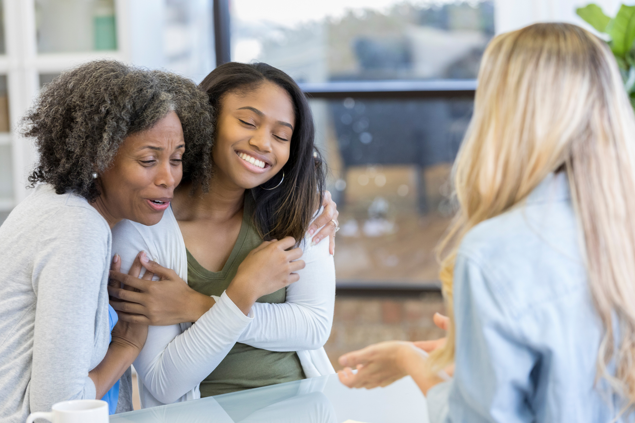 Residents sharing a joyful moment during a group activity