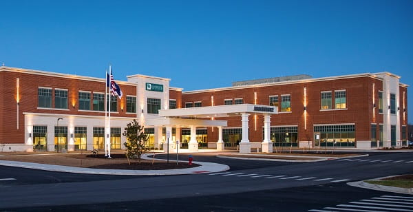Exterior view of Warwick Forest facility entrance