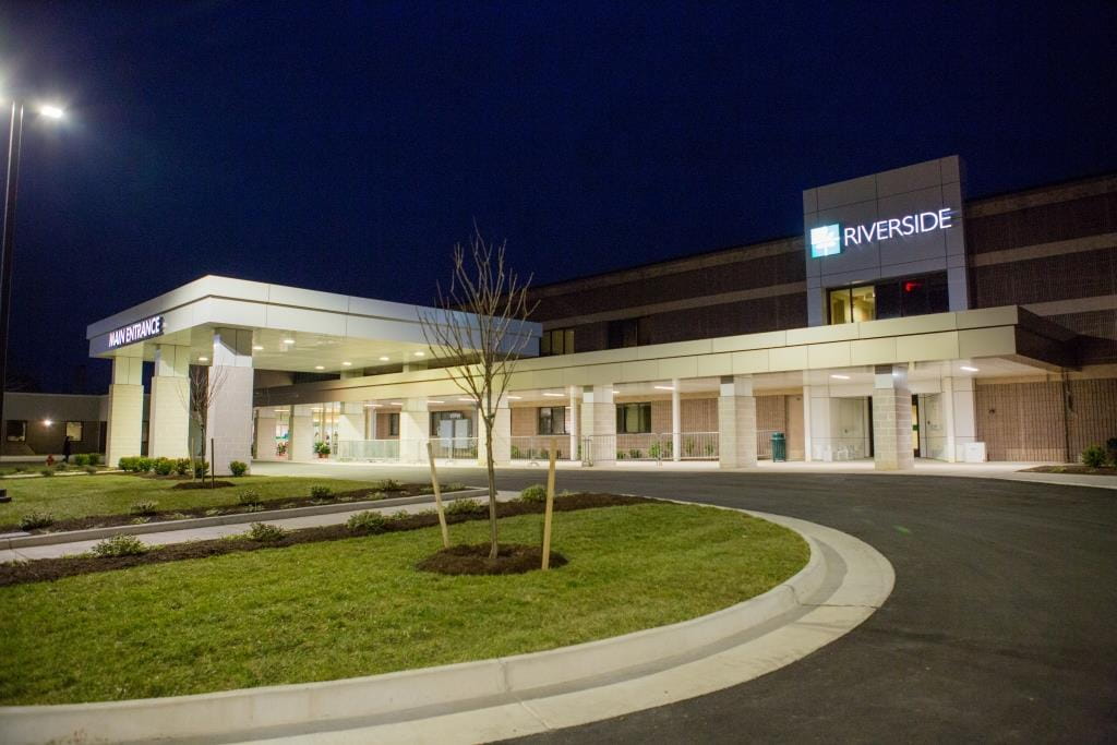 Exterior view of Warwick Forest entrance at night