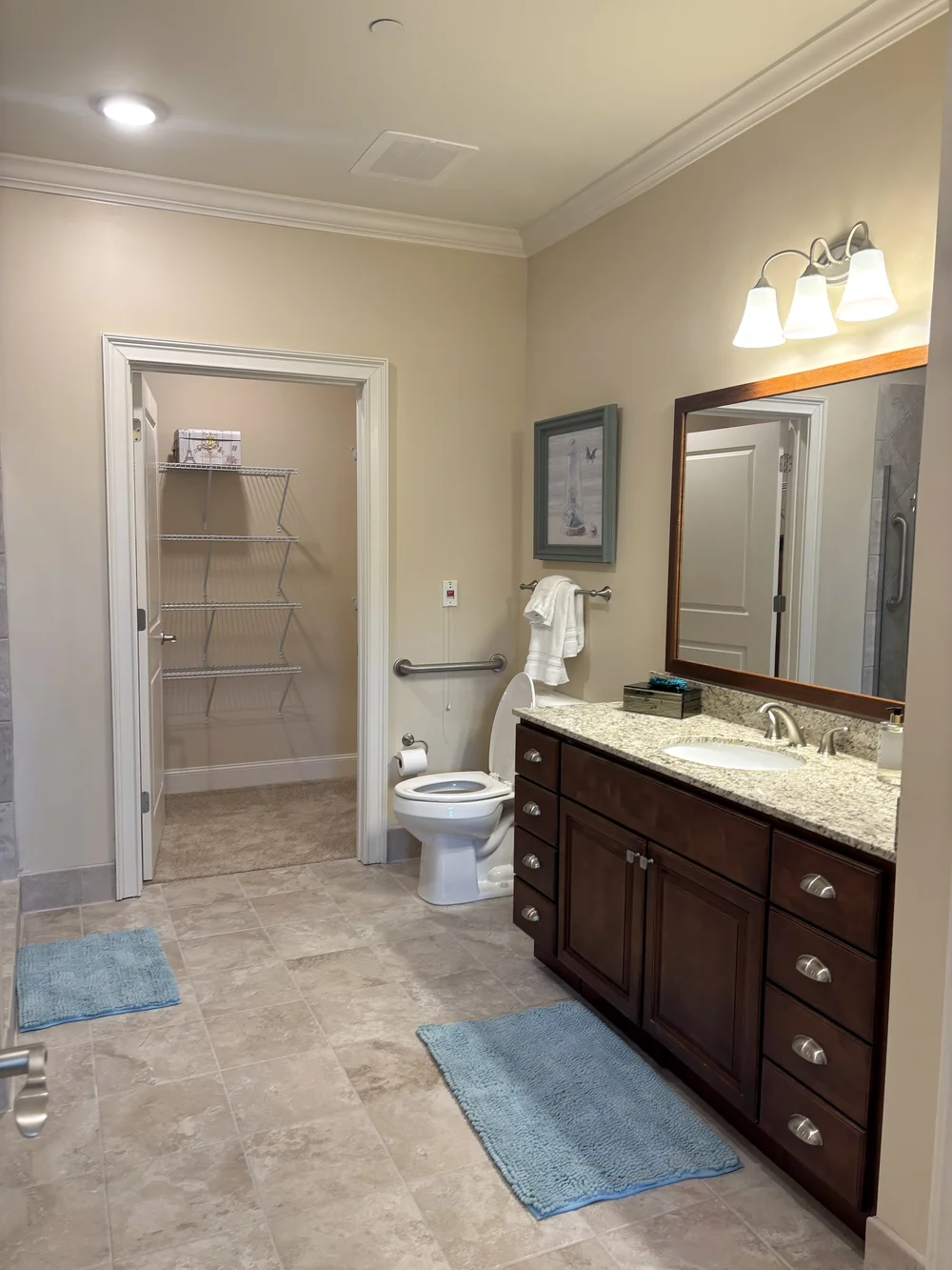 Renovated bathroom in a senior living facility