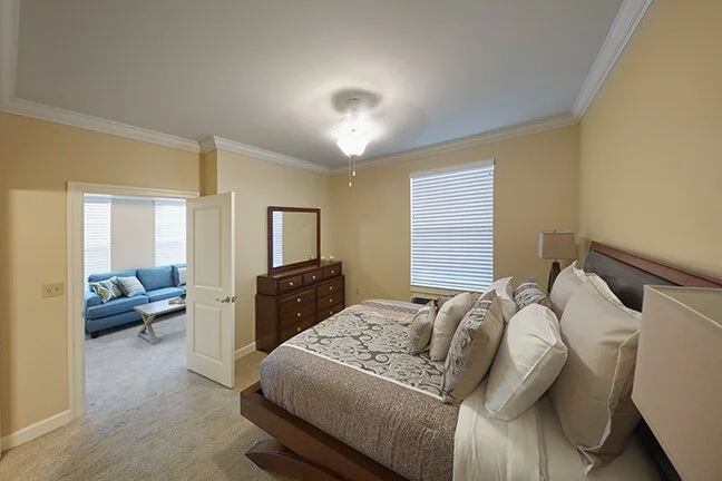 Cozy private resident room with comfortable furniture
