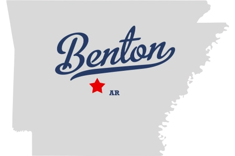 Benton logo with state outline