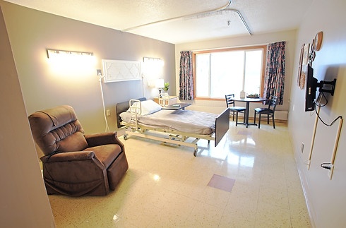 Interior view of a private resident room