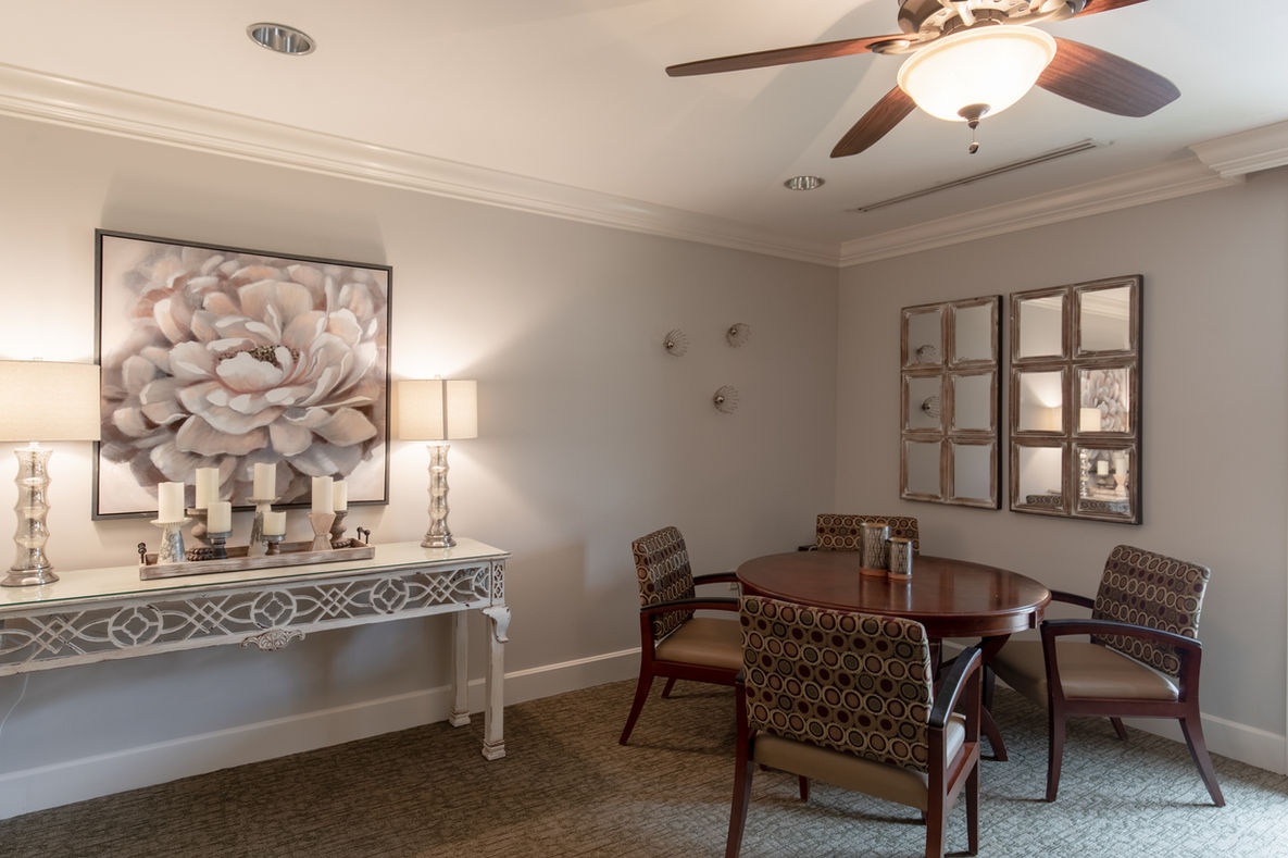Cozy interior dining area with decorative lighting