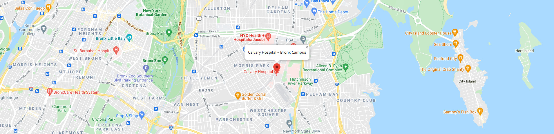 Map showing location of Calvary @ Home facility.