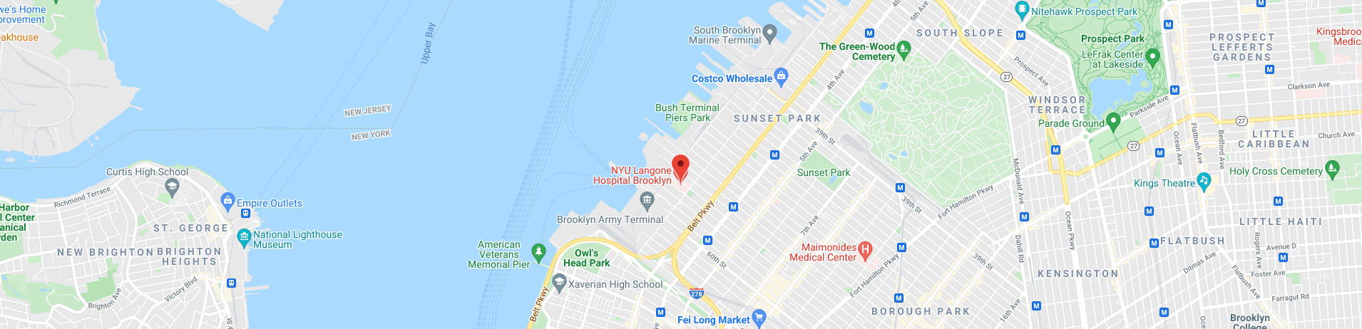 Map location of a healthcare facility