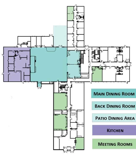 Architectural floor plan of the facility