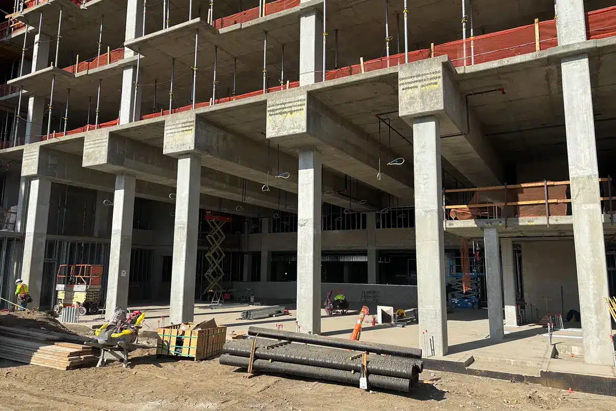 Under construction interior of a facility