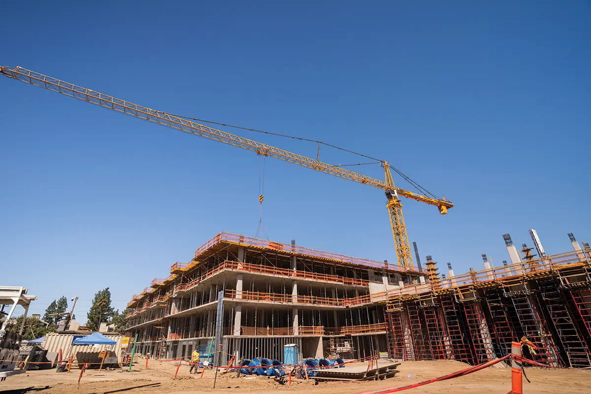 Construction site of a facility under development.
