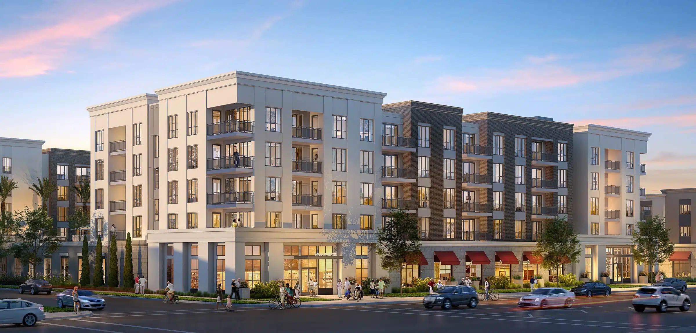 Exterior view of a senior living facility.