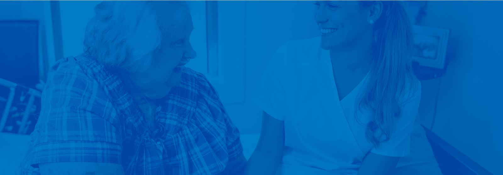 Staff member engaging with a resident