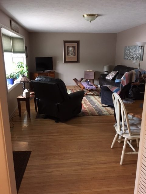 Comfortable common area with seating and decor.