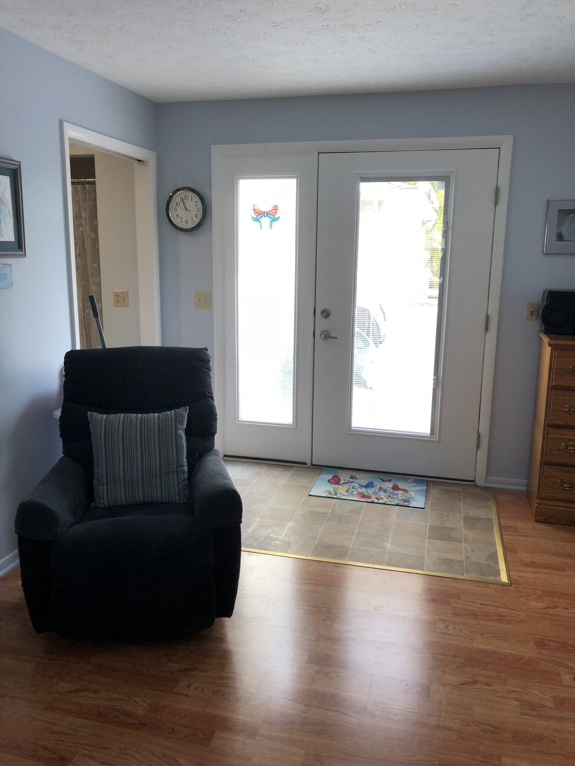 Cozy interior of a living area with a recliner