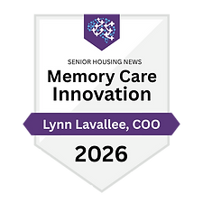 Award badge for memory care innovation