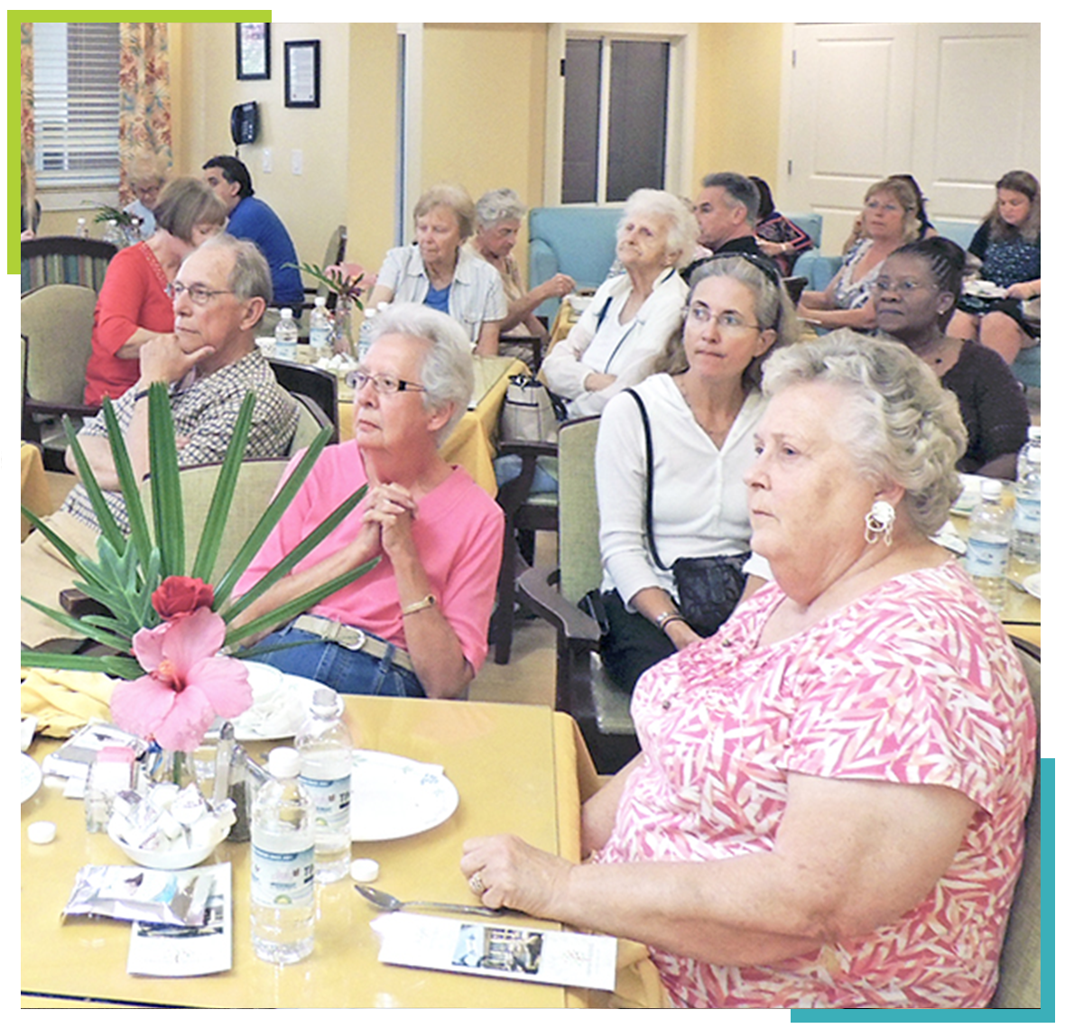 Residents engaged in an activity in a common area