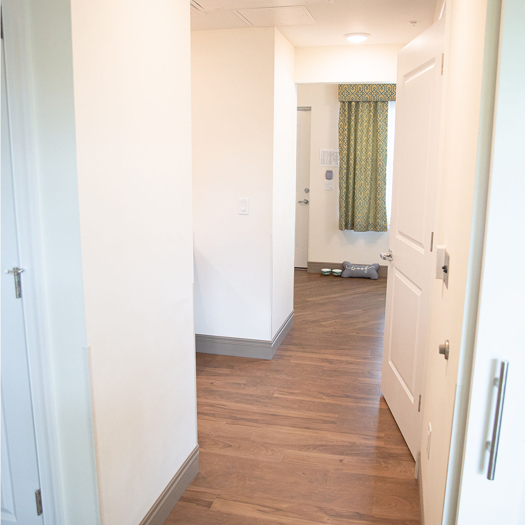 Interior corridor of a private living unit