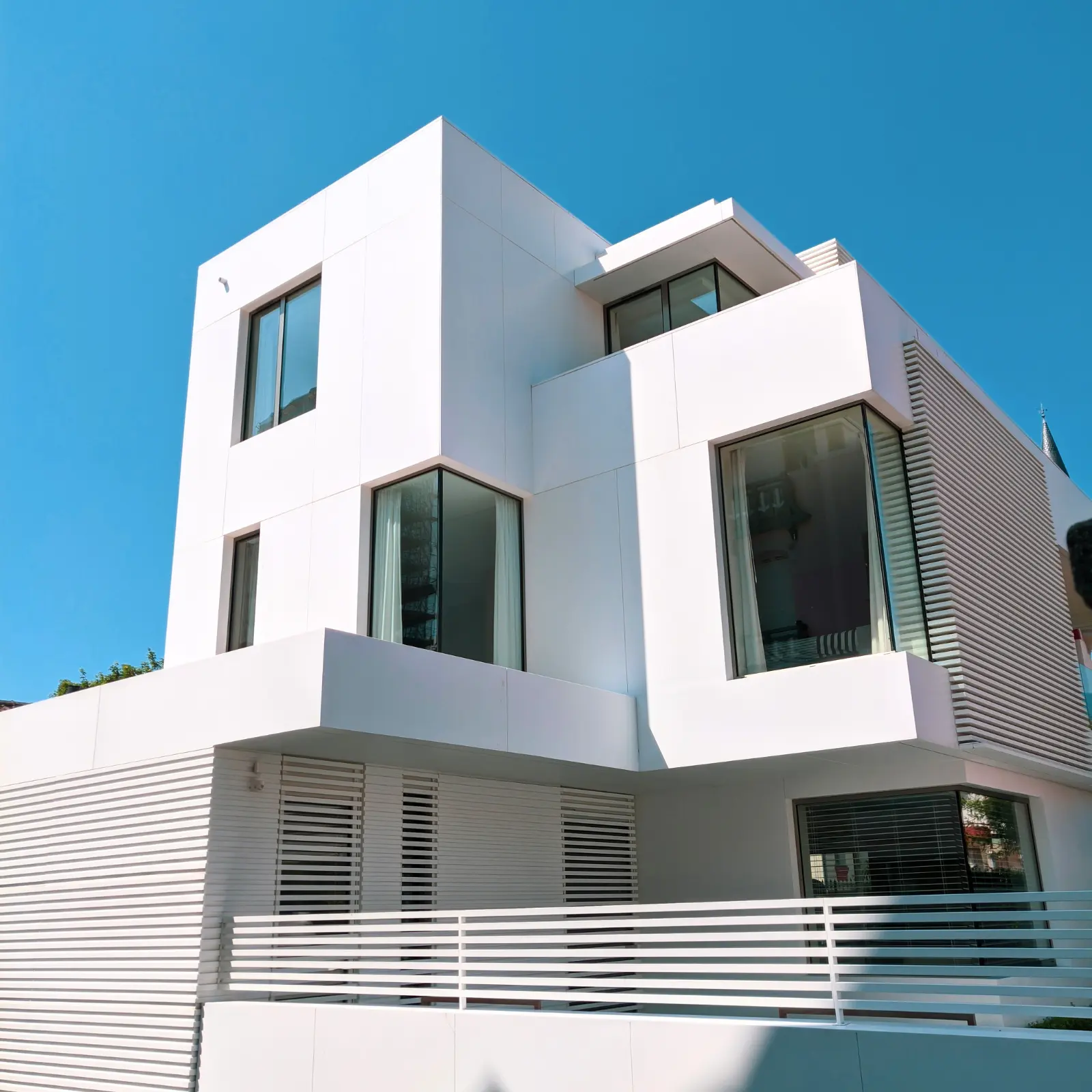 Modern building exterior with large windows