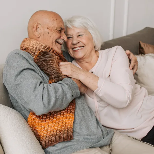 Senior couple enjoying each other's company