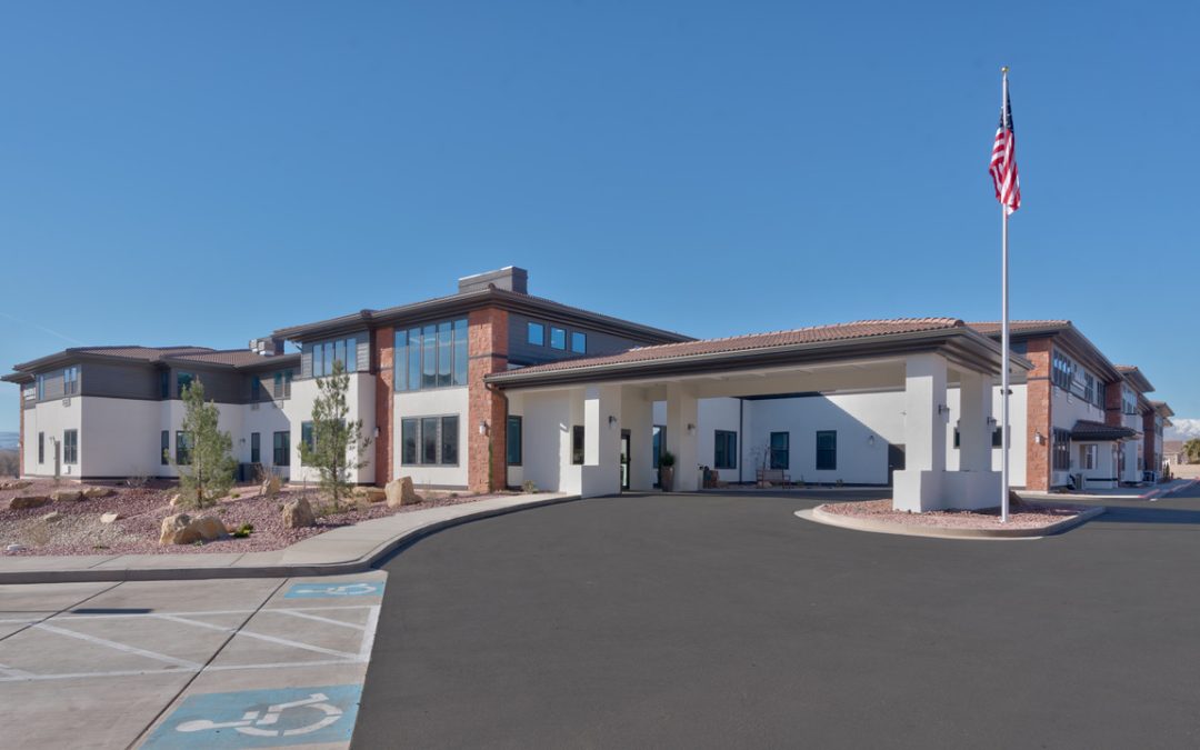 Exterior view of Abbington Senior Living building