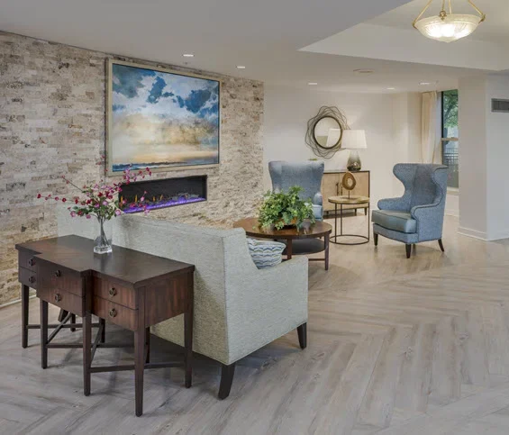 Cozy common area with comfortable seating and decor