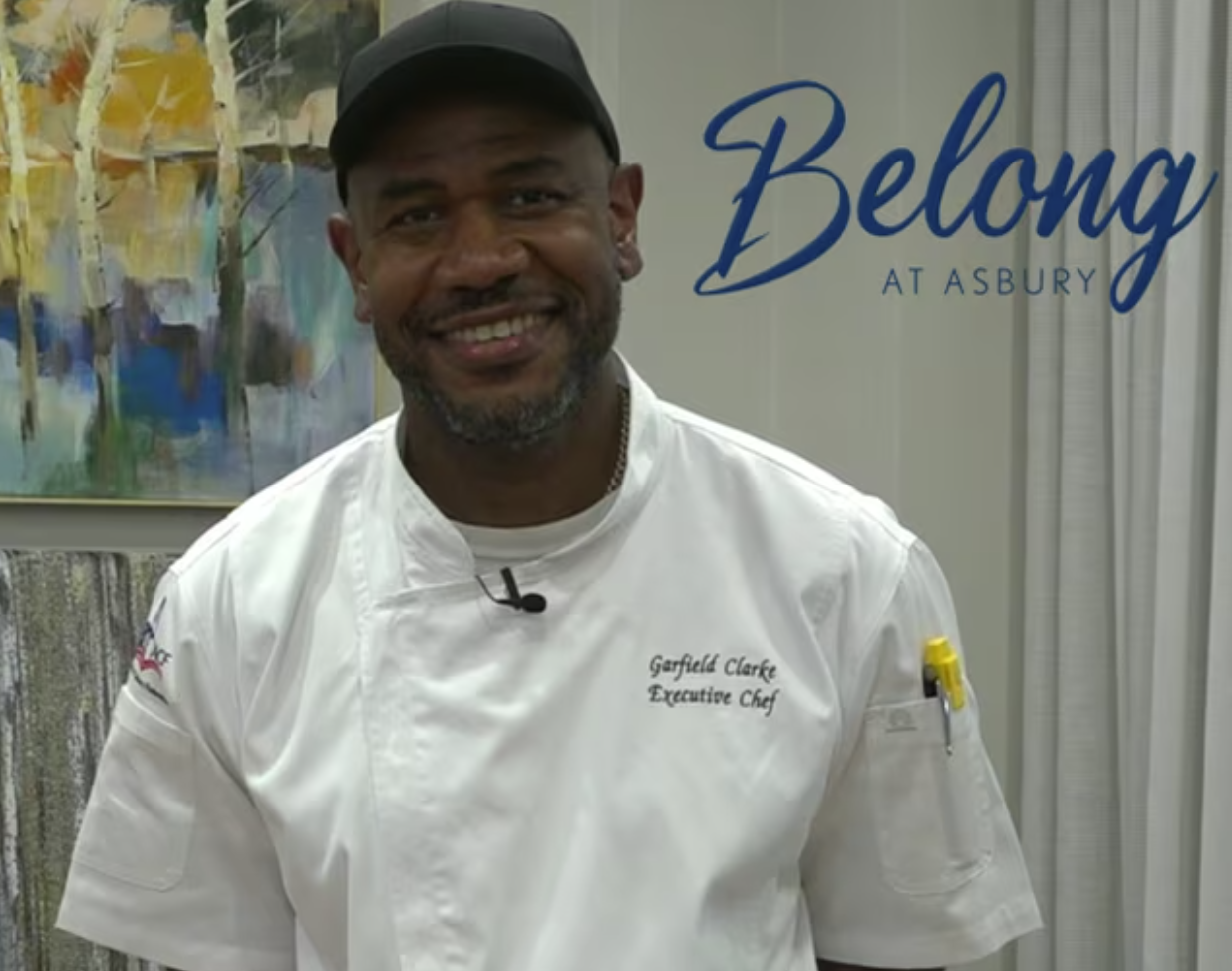 Executive chef smiling in the facility kitchen