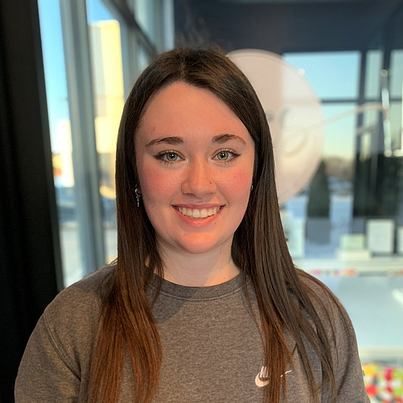 Smiling young woman in a casual setting