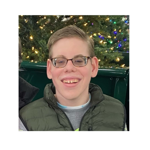 Smiling young man in a festive setting